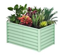 Aptliton 6 * 3 * 2FT Galvanized Metal Raised Garden Bed with Reinforced Support, Large Outdoor Planter Box for Vegetables Flowers Herbs, Durable Elevated Garden Bed Kit for Patio Backyard, Green