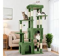 Aptliton 61" Large Cat Tree for Maine Coons, Multi-Level Activity Center with Extra Big Perch, 2 Spacious Condos & Sisal Scratching Posts, Stable Cat Tower with Play Toys