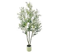 Aptliton 6FT Artificial Olive Tree, 180cm Tall Faux Olive Plant with Realistic Leaves and Fruits, Indoor Decoration Large Artificial Tree in Pot for Home Office Balconies Decor