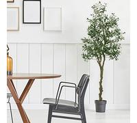 Aptliton 7FT Artificial Olive Tree, 210cm Tall Fake Potted Olive Tree with Realistic Leaves and Fruits, Decoration Large Artificial Plant in Pot for Home Office Balconies Indoor Decor