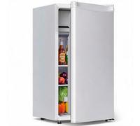 Aptliton 90L Freestanding Fridge with Chiller Box, 5 Stage Adjustable Temperature Control, Removable Shelves, Quiet 41dB Small Refrigerator, Reversible Door Design, White, 47 × 45 × 83 cm