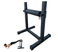 Aptliton Adjustable Leg Raise & Hip Thrust Machine, 11-Level Height Adjustable Home Gym Equipment for Core Training, Plank Support & Glute Workouts, Heavy-Duty Steel Frame with Anti-Slip Feet, Black