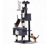 Aptliton Cat Tree Tower for Indoor Cats, 145cm Multi-Level Cat Climbing House with Scratching Posts Condos Ladder, Pet Activity Centre Cat Scratch Tower for Kittens Small Medium Cats