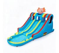 Aptliton e 8-in-1 Inflatable Bouncy Castle with Water Slide, Dual Slides, Climbing Wall & Splash Pool, Includes Blower, Indoor Outdoor for Kids 3-10, 711×315×221 cm