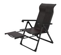 Aptliton Folding Rattan Chaise Lounge Chair - Portable Outdoor Recliner with Adjustable Foot Rest & Backrest, Weather-Resistant PE Rattan, 330 LB Capacity, Ideal for Patio Garden Beach and Camping