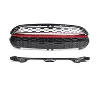 Aptliton Front Bumper Grille Honeycomb Mesh with Red Trim, Radiator Grill Replacement for MINI COOPER F55 F56 F57 2014-2021