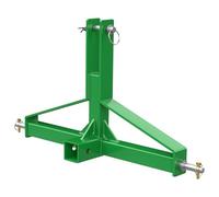 Aptliton Green 3-Point Hitch Receiver Adapter, Heavy Duty Category 1 & 2 Tractor Tow Bar with 5.08cm Tow Ball & Hook, 4535kg Towing Capacity Agricultural Attachment