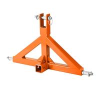 Aptliton Heavy Duty 3-Point Hitch Receiver Adapter, Category 1 & 2 Tractor Tow Hitch with 5.08cm Tow Ball & Hook, 4535kg Capacity, Stainless Steel Tow Bar Accessories