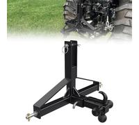 Aptliton Heavy Duty 3-Point Tractor Hitch Receiver - 2" Receiver & 4-Way Ball Mount - 10,000 lbs Drawbar Adapter - Fits Category 1 Subcompact Tractors Kubota BX NorTrac Kioti Yanmar - Carbon Steel -