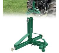 Aptliton Heavy Duty 3-Point Tractor Hitch Receiver - 2" Receiver & 4-Way Ball Mount - 10,000 lbs Quick Hitch Adapter - Fits Category 1 Subcompact Tractors Kubota BX NorTrac Kioti Yanmar - Carbon Steel