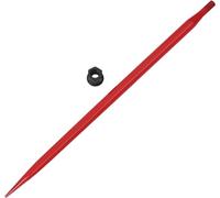 Aptliton Heavy Duty 3000 Lbs Capacity Hay Bale Spear, 124.5CM Red Coated Quick Attach Square Bale Spike with Hex Nut & Sleeve - Durable Farm Equipment Attachment for Tractor Buckets, Loaders