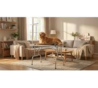 Aptliton Heavy Duty Dog & Cat Grooming Table - Adjustable Arm, Noose, Mesh Tray, Collapsible Design, Portable Trimming Station for Home, Supports Up to 330lbs, Black Mat, 36in