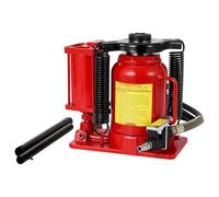 Aptliton Heavy Duty Low Profile Air Hydraulic Bottle Jack - 20 Ton Capacity, Dual Pneumatic & Manual Pump, Welded Body, Safety Overload Valve, Adjustable Lift 8.3"-16.1" for Trucks, SUVs, Trailers