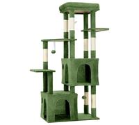 Aptliton Heavy-Duty Multi-Level Cat Tree Tower for Large Indoor Cats & Maine Coons - Modern Cat Activity Center with Jumbo Perch, 2 Spacious Condos, Robust Sisal Scratching Posts, Hanging Ball Toy,