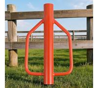 Aptliton Heavy Duty Steel Fence Post Driver - Ergonomic Handles for Comfortable Grip - Ideal for T-Post, U-Post, Fencing, Landscaping, Soil Compaction, Sign Installation - 18 lbs, Orange Color