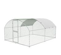 Aptliton Heavy Duty Walk-In Chicken Coop - Large Outdoor Metal Poultry Cage with Spacious Run, Waterproof UV Cover, Secure Lock, Dome Roof Hen House for Backyard or Farm, 9.8' W x 13.1' D x 6.6'
