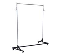 Aptliton Heavy Duty Z-Base Garment Rack with Wheels - Single Pole Metal Clothing & Coat Stand, 600lb Capacity, Space-Saving Freestanding Hall Tree for Entryway, Bedroom, Laundry, Commercial/Home -