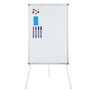 Aptliton Magnetic Dry Erase Whiteboard with Tripod Stand - Height Adjustable, Collapsible, Portable Presentation Board - Removable Tray, Includes Magnetic Eraser & Markers, White
