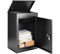 Aptliton Parcel Delivery Box with Password Lock & Secure Lid - Wall or Ground Mountable Lockable Mailbox for Home Porch Fence Curbside, Weatherproof Galvanised Steel Parcel Drop Box