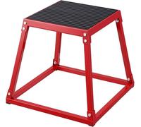 Aptliton Plyometric Jump Boxes, Platform and Jumping Agility Box, Anti-Slip Fitness Exercise Step Up Box Set for Home Gym Training, Conditioning Strength Training, 18 Inch Plyo Box, Red