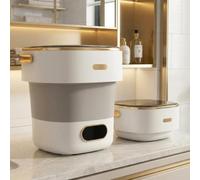 Aptliton Portable Compact Collapsible Mini Washing Machine 13L, with Spin Dryer & Spin Basket, 3 Wash Modes, Silent Operation & Drainage, Ideal for Underwear, Baby Clothes, Socks, Small Laundry