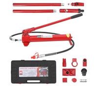 Aptliton Rugged Hydraulic Porta Power Jack Kit - Professional Frame Repair - Robust & Portable - Oil Hose, Blow Form Case, For Auto, Truck, Farm, Construction - Capacity: 12 tons