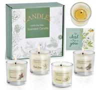 Aptliton Scented Candles Gifts for Women, Votive Candles Set of Fresh Linen, Vanilla, Jasmine, and Lemon, Soy Wax Candle Gift Set for Birthdays, Weddings, Christmas
