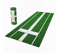 Aptliton Softball Pitching Mat 305×91cm, Anti-Slip Baseball Pitching Mound with Rubber Plate & Stride Lines, Portable Indoor/Outdoor Training Turf Pad for Practice, Green