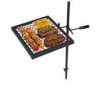 Aptliton Swivel Campfire Grill, Open Fire Grate Pit, Over Fire Camp Grill with Carrying Bag for Outdoor Camping Barbecue