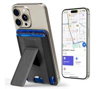 APTMAPT for Magsafe Wallet for iPhone 17/16/15/14/13/12 Series Black | Trackable Wallet | Adjustable Stand | Secure Grip| Works with Apple Find My | Stronger Magnetic | 6 Cards Holder | RFID Bloking