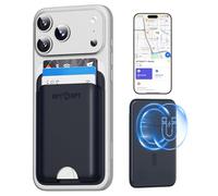 APTMAPT for MagSafe Wallet with Find My Tracking, Ultra-Slim, 3-Card RFID Holder, Strong Magnetic Wallet for iPhone 17/16/15/14/13/12 Pro Max Air Plus, Wireless Charging, Blue, 0.38 x 2.5 x 3.7 inches