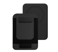 APTMAPT for MagSafe Wallet Works with Apple Find My, 5-Card RFID Holder with Pop-Up Strap, Strong Magnetic Wallet for iPhone 17/16/15/14/13/12 Pro Max Air Plus, Wireless Charging, Black, With Find My