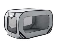Aptododo Cat Playpen for Indoor and Outdoor Cats with Separated 2-Room, Collapsible Portable Cat Tent, Cat, Puppy Dog Crate Cage (Coffee, Large, Square)