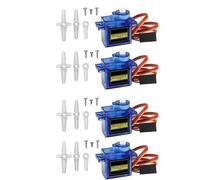 AptoFun 4x SG90 9g Micro Servo Motor - Compatible with Arduino, RC Aircraft, Robots, Helicopters - with Arms and Screws