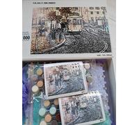 AptoFun Painting by Numbers DIY Oil Painting on Wooden Puzzle 750 x 500 x 2 mm with 1000 Pieces - Tram - For Larger Children and Adults - Common Game: Concentration and Fun