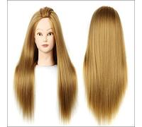 APTRIM Imported Synthetic Hair practice Dummy Feel Natural human soft light golden Hair dummy for Practice/Cutting/styling/Makeup mannequin For Trainers