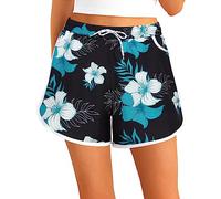 APTRO Women Swim Shorts Board Shorts Swimming Surf Beach Shorts Bikini Bottoms Quick Dry Ladies Swim Trunks Floral WS053 XL