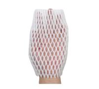 ApuaVireo&Co 100pcs Fruit and Vegetable White Net Cover, Shock-Proof Protective Cover Foam Net Pack Strawberry Orange Net Bag(18X7CM)