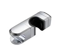 ApuaVireo&Co 2pcs Matte Black Universal 18~25mm ABS Plastic Shower Slide Rail Bar Holder Adjustable Clamp Holder Bracket(Chrome Round Tube)