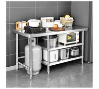 ApuaVireo&Co 3-tier Restaurant Commercial Work Table Thickened Stainless Steel Workbench Rounded Corner Design Triangular Structure Adjustable Feet(23.6x47.2x31.5in)