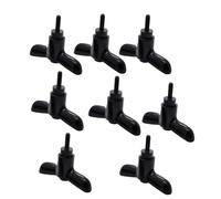 ApuaVireo&Co 8 Pack T-Type Adjustable Handle, Carbon/Stainless Steel Adjustable Clamping Lever M4 M5 M6(M4*L20 Carbon steel)