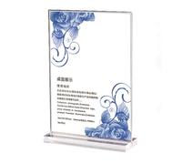 ApuaVireo&Co Acrylic Sign Holder Clear Double Side Display, A4 T-Shaped Clear Acrylic Sign Holder 5 Pcs Vertical Horizontal(Vertical,A4:210 * 297)
