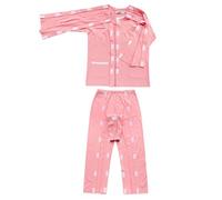 ApuaVireo&Co Bedridden Patient Clothing Post Shoulder Surgery Shirts Tear Away Patient Pants Nursing Aid for Elderly(Pink,XL)