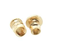 ApuaVireo&Co Brass Threaded Inserts Knurled Nuts, 1 Piece Brass Hot Melt Threaded Nut Inserts Knurled M2 to M8 Sizes for 3D Printing(M3xL5xOD4.4)