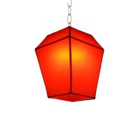 ApuaVireo&Co Colorful Hanging Chinese Lanterns, Kong Ming Lantern Shape, Red Fabric Lantern, Creative Hanging Decorations(Red,17in)