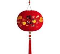 ApuaVireo&Co Creative Round Red Lanterns with Tassels, Traditional Hanging Decorations, Lucky Lantern(C,8in)