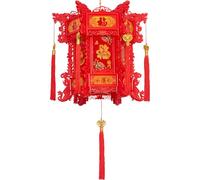 ApuaVireo&Co Exquisite Chinese Lanterns Outdoor, Lucky Lantern with Tassels, Rotatable Palace Lamp for Chinese New Year, Spring Festival(A,80#)