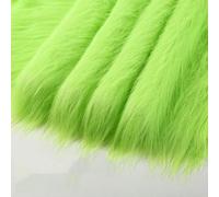 ApuaVireo&Co Faux Fur Fabric Long Pile 12cm Soft Synthetic Fur Fabric Beastly Hair Fursuit Cosplay Costume Dwarf Decorative Rugs Shaggy Collar(22 Light Green)