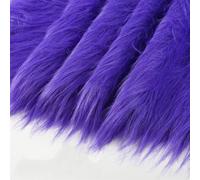 ApuaVireo&Co Faux Fur Fabric Long Pile 12cm Soft Synthetic Fur Fabric Beastly Hair Fursuit Cosplay Costume Dwarf Decorative Rugs Shaggy Collar(23 Dark Purple)