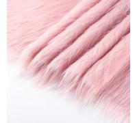 ApuaVireo&Co Faux Fur Fabric Long Pile 12cm Soft Synthetic Fur Fabric Beastly Hair Fursuit Cosplay Costume Dwarf Decorative Rugs Shaggy Collar(3 Light Pink 1)